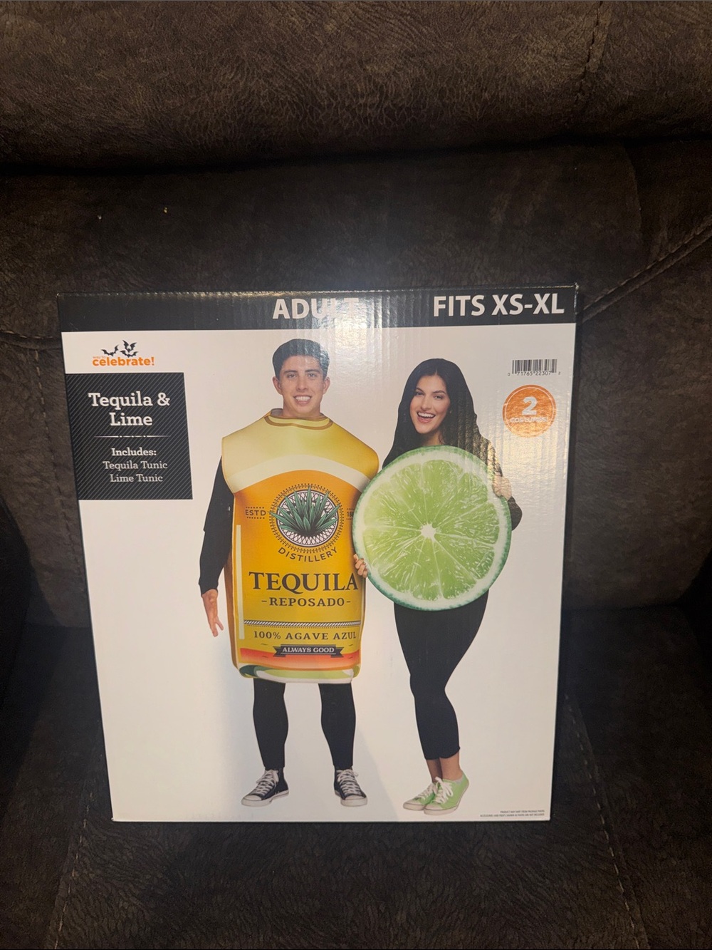Way to Celebrate! Tequila & Lime Couples Costume Set - Yellow/Green nwt XS-XL